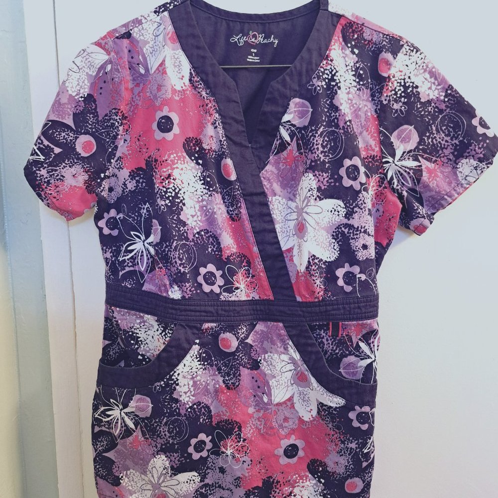 Life is Peachy Scrub top